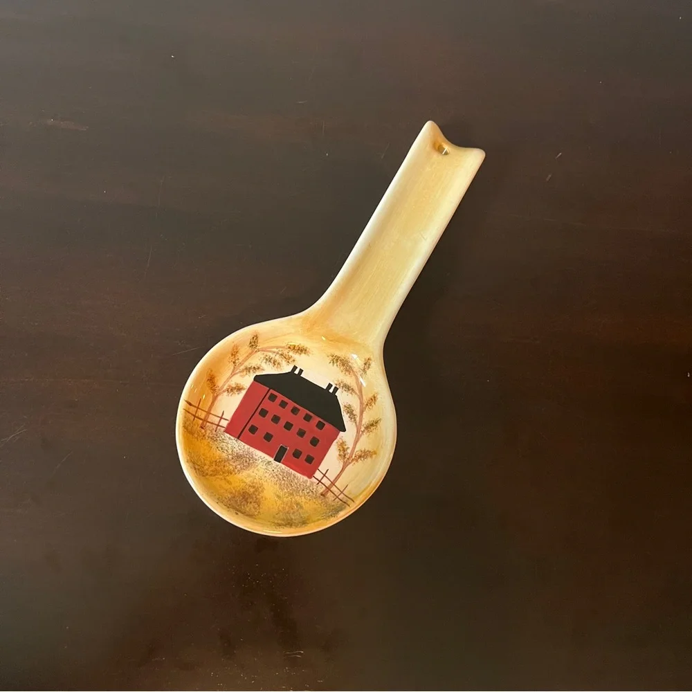 Vintage Casa Vero by ACK Hand Painted Ceramic Collectible Spoon Rest
